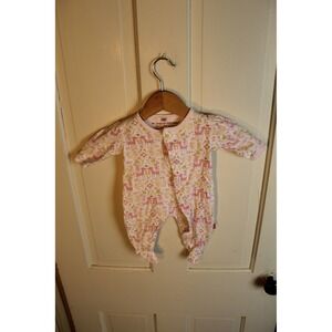 Magnificent Baby Magnetic Me Pink Deer Bunny Fox Floral Footed Sleepsuit‎ 3M